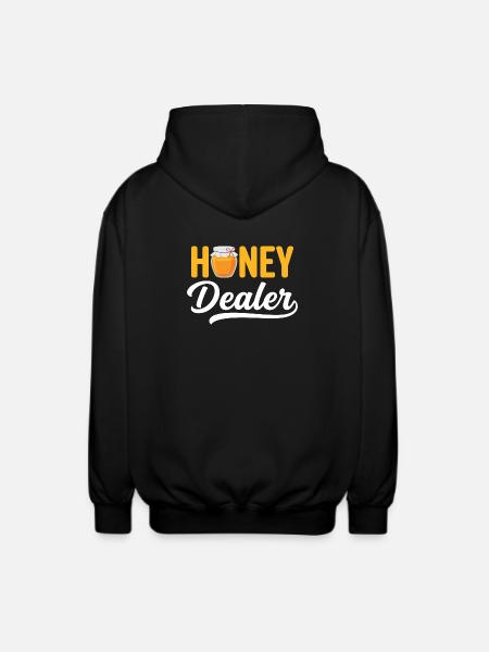 Honey Dealer Beekeeper Honeycomb Beekeeping - Unisex Hooded Jacket - black