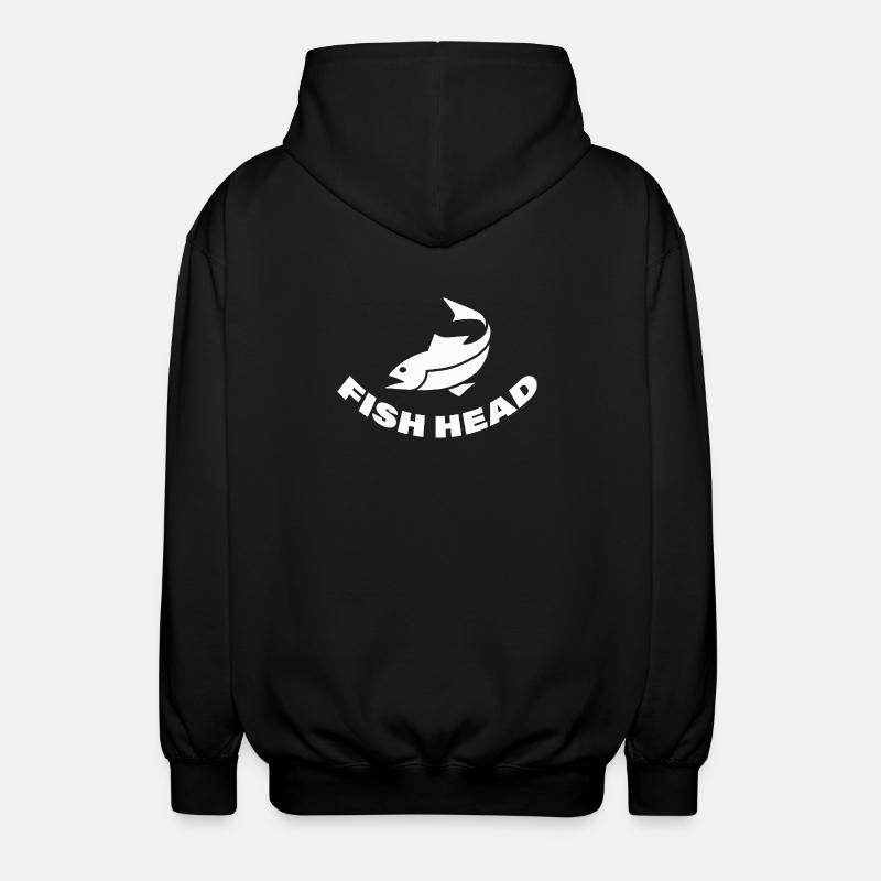 tête de poisson - Veste à capuche unisexe - noir