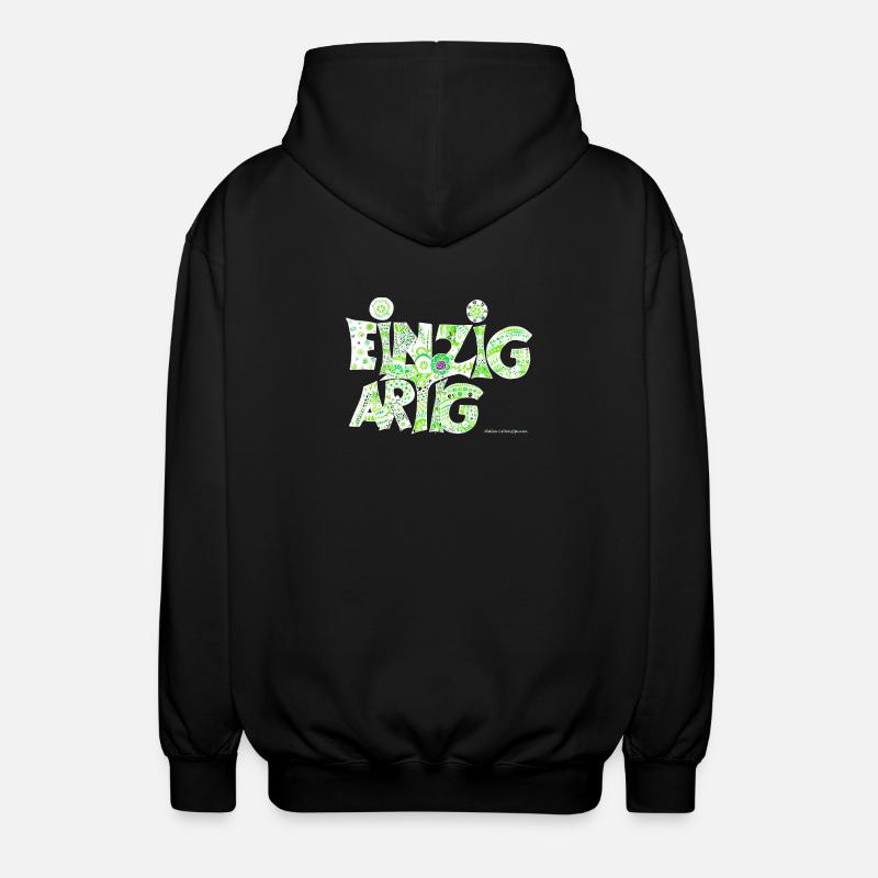 Einzigartig - Unisex Kapuzenjacke - Schwarz