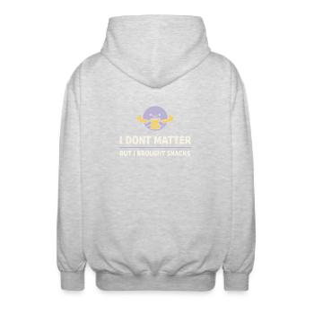 Existenzieller Humor, Nihilismus, Humor, - Unisex Kapuzenjacke - Hellgrau meliert - Hinten - AI Model Male 185 light (185cm)