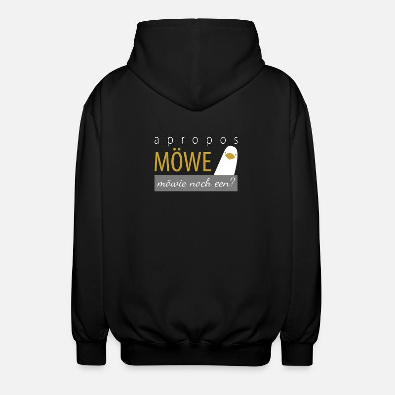 apropos Möwe - möwie noch een? - Unisex Kapuzenjacke - Schwarz