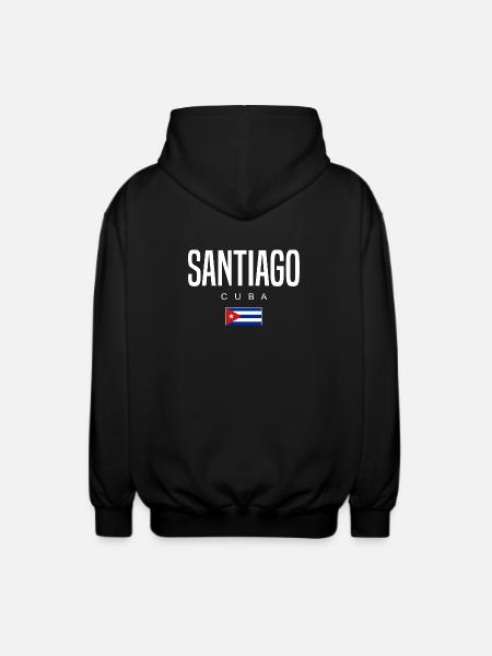 Santiago Cuba Cubans - Unisex Hooded Jacket - black