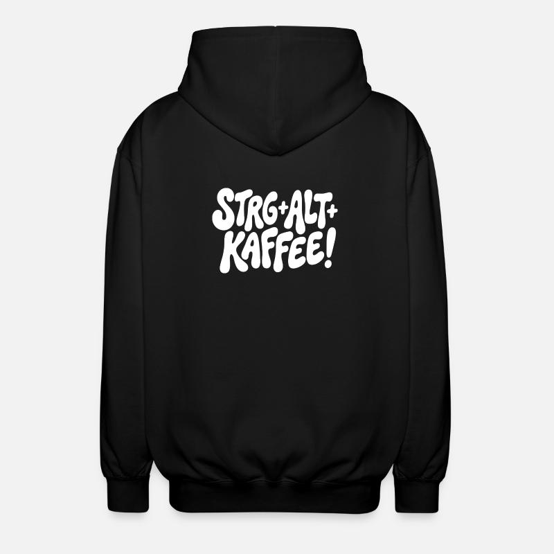 Ctrl Alt Coffee Design - Unisex Hooded Jacket - black