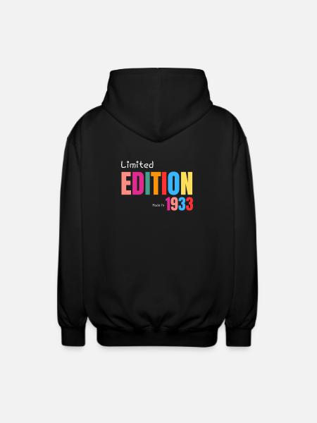 Limited edition Made in 1933 - Unisex Hooded Jacket - black