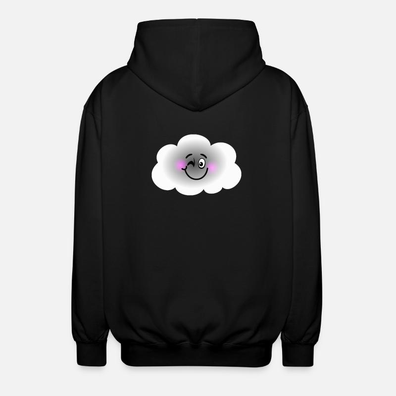Glückliche Wolke - Unisex Kapuzenjacke - Schwarz