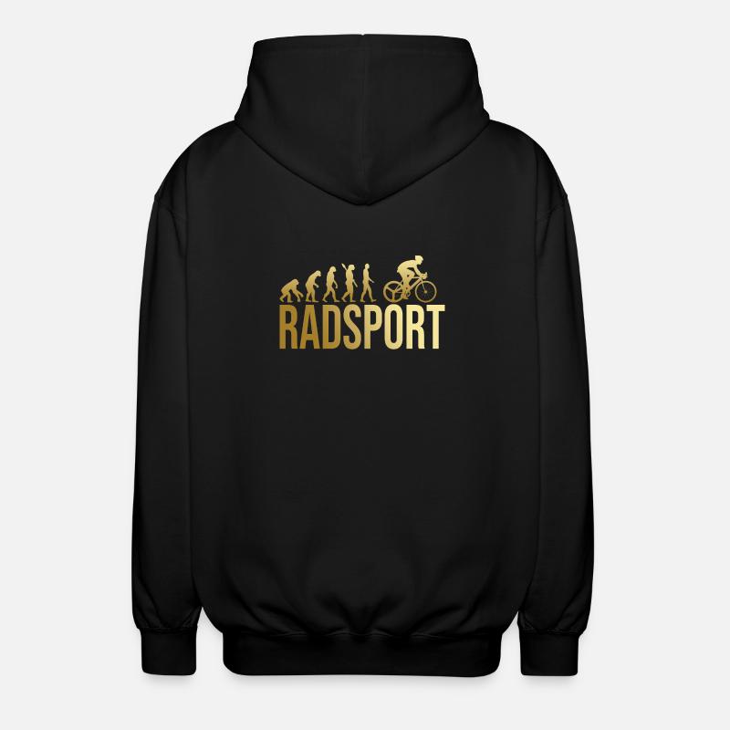 Evolution Radsport - Unisex Kapuzenjacke - Schwarz