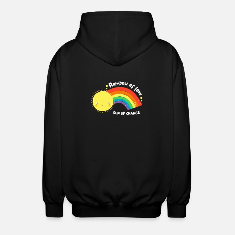 LGBT-Regenbogen der Liebe - Unisex Kapuzenjacke - Schwarz