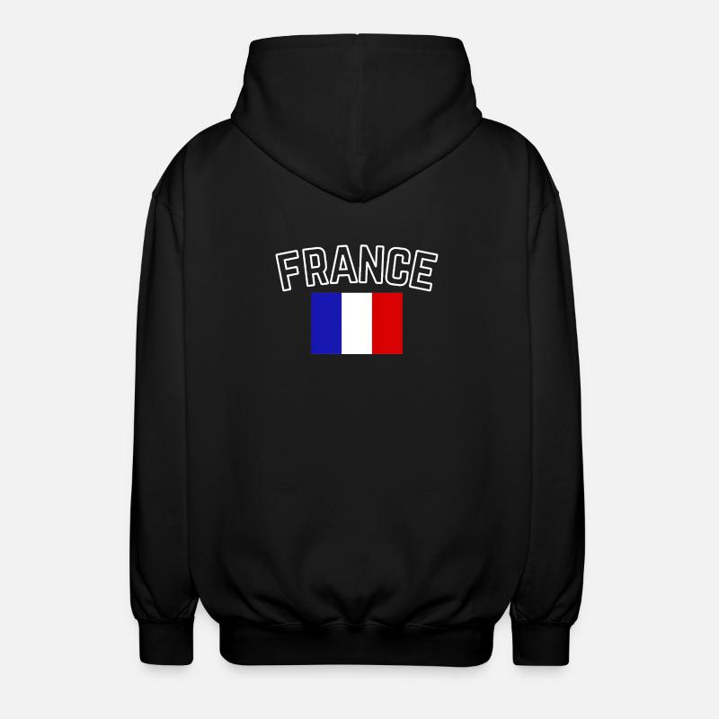France – Drapeau Français - Veste à capuche unisexe - noir