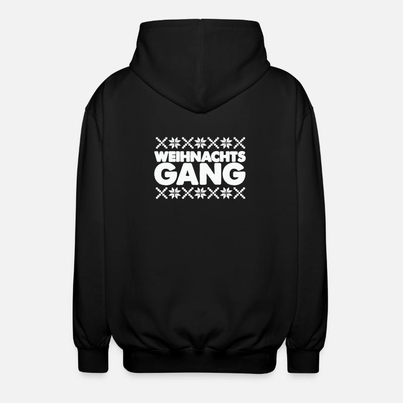 Weihnachtsgang Norwegen Muster - Unisex Kapuzenjacke - Schwarz