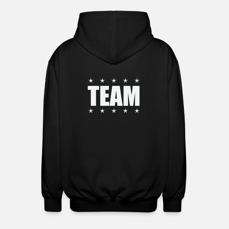 Team mit Sternen - Unisex Kapuzenjacke - Schwarz