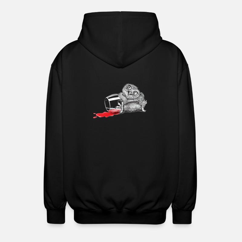 Tipsy owl - Unisex Hooded Jacket - black