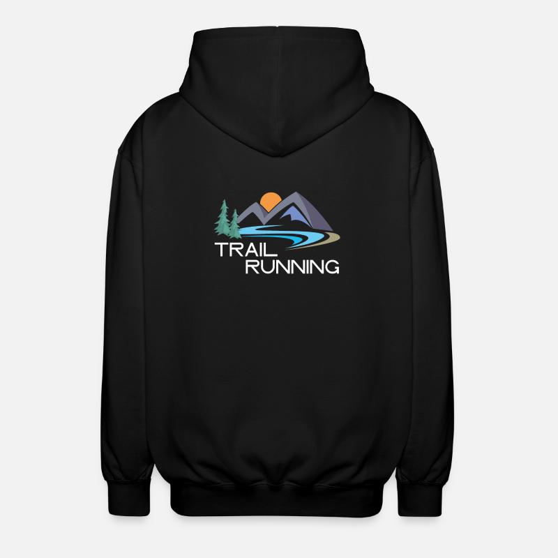 Trailrunning - Unisex Kapuzenjacke - Schwarz