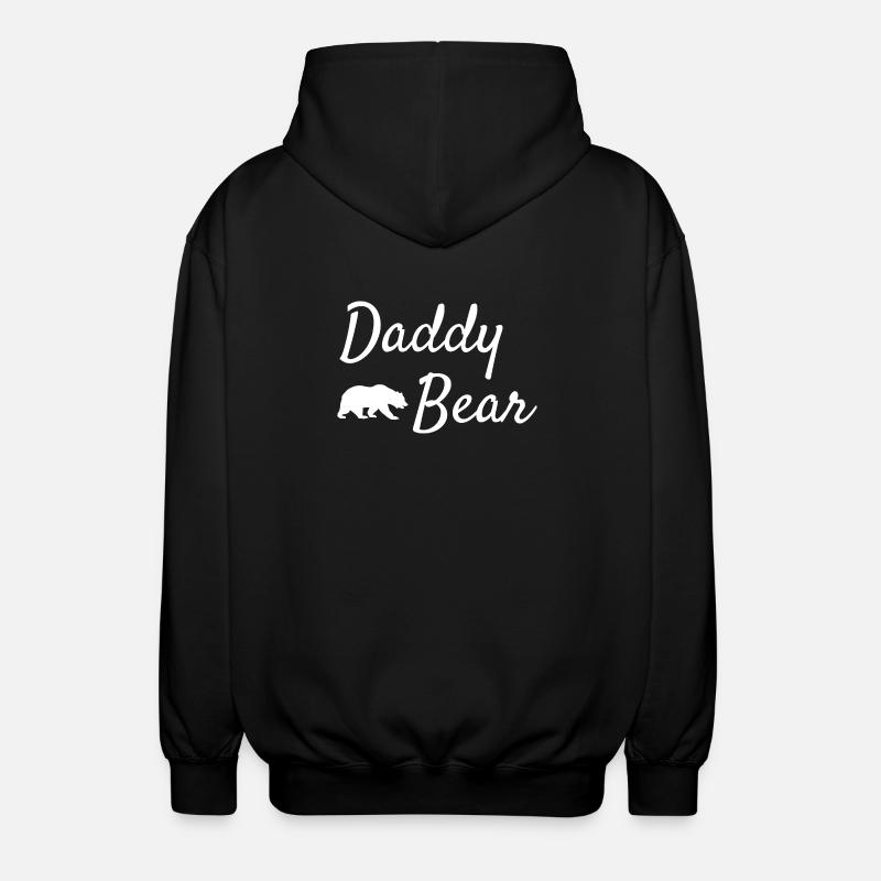 Daddy Bear Script-Logo - Unisex Kapuzenjacke - Schwarz