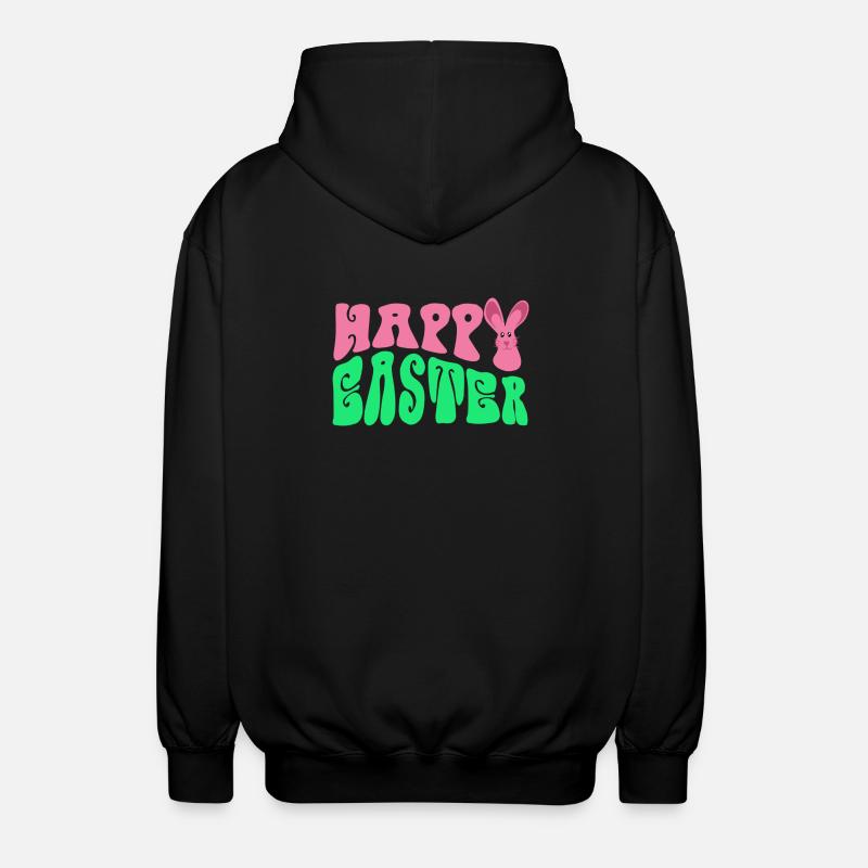Frohe Ostern - Happy Easter - Unisex Kapuzenjacke - Schwarz