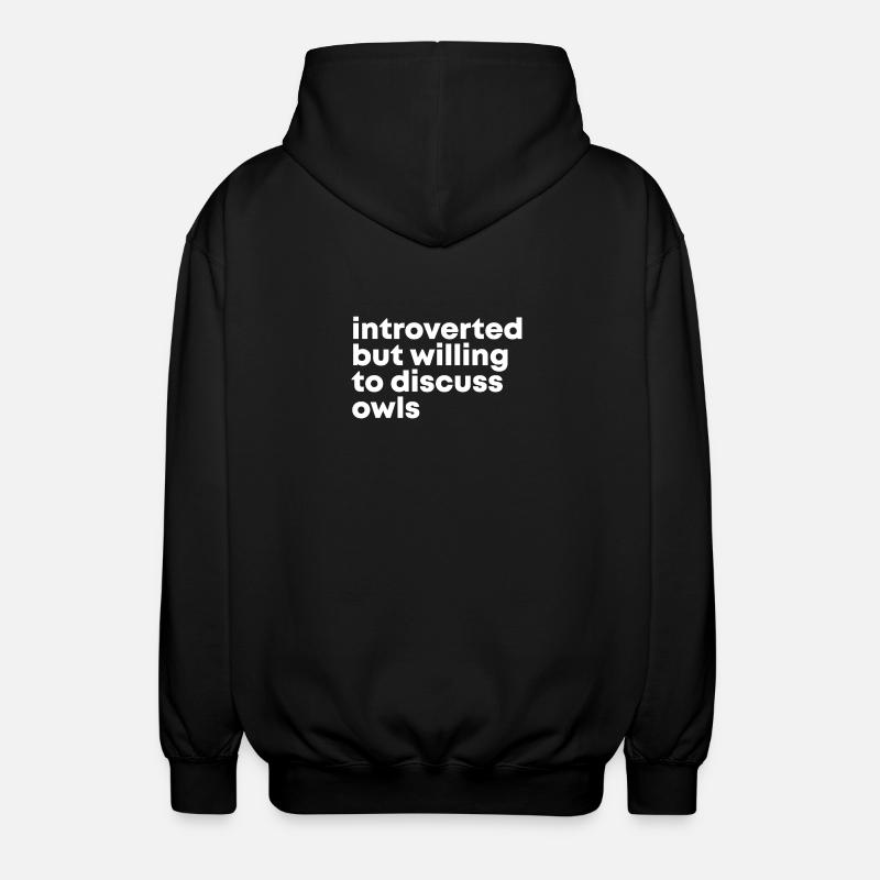 Eule - Unisex Kapuzenjacke - Schwarz