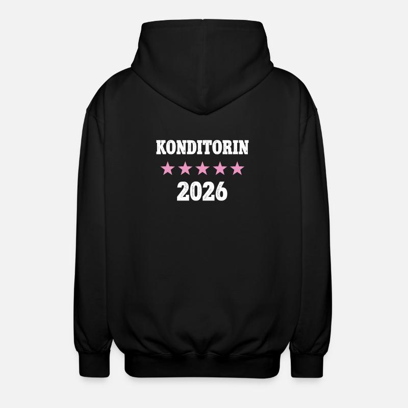 Confectioner 2026 New Job Work Training Apprenticeship - Unisex Hooded Jacket - black