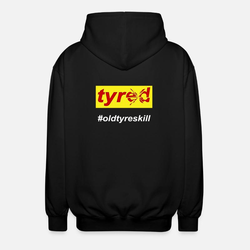 Müde, erschöpfte Mutter - Unisex Kapuzenjacke - Schwarz
