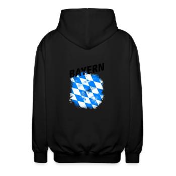 Bayern - Unisex Kapuzenjacke - Schwarz - Hinten - AI Model Male 185 light (185cm)