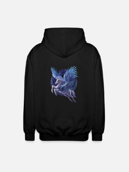 Pegasus - Unisex Hooded Jacket - black