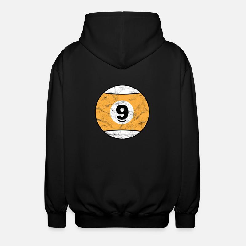 Billards jaune neuf neuf cru - Veste à capuche unisexe - noir