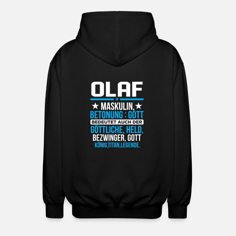 OLAF - Titan - Unisex Kapuzenjacke - Schwarz