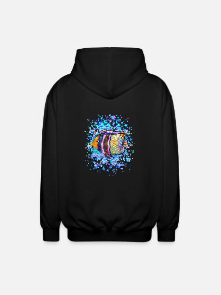 poisson - Veste à capuche unisexe - noir