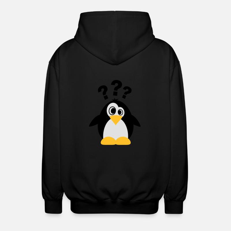 Dummer Pinguin - Unisex Kapuzenjacke - Schwarz