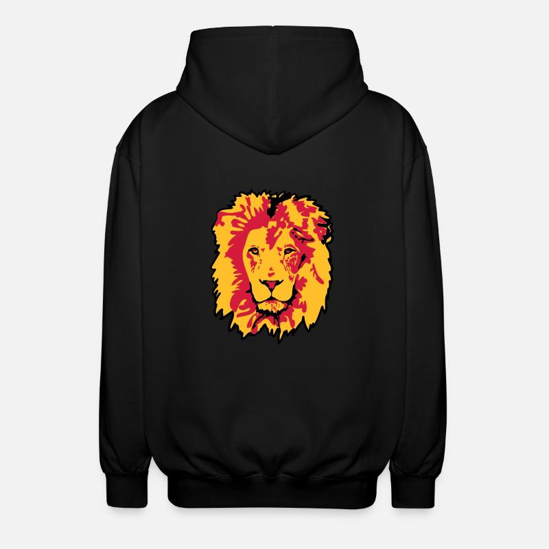 lion - Veste à capuche unisexe - noir