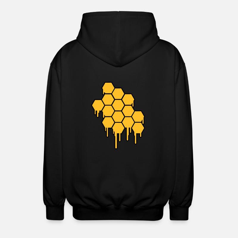 Honeycombs Pattern - Unisex Kapuzenjacke - Schwarz