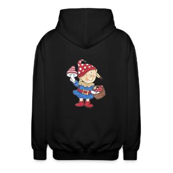 Wichtel_02 - Unisex Kapuzenjacke - Schwarz - Hinten - AI Model Male 185 light (185cm)