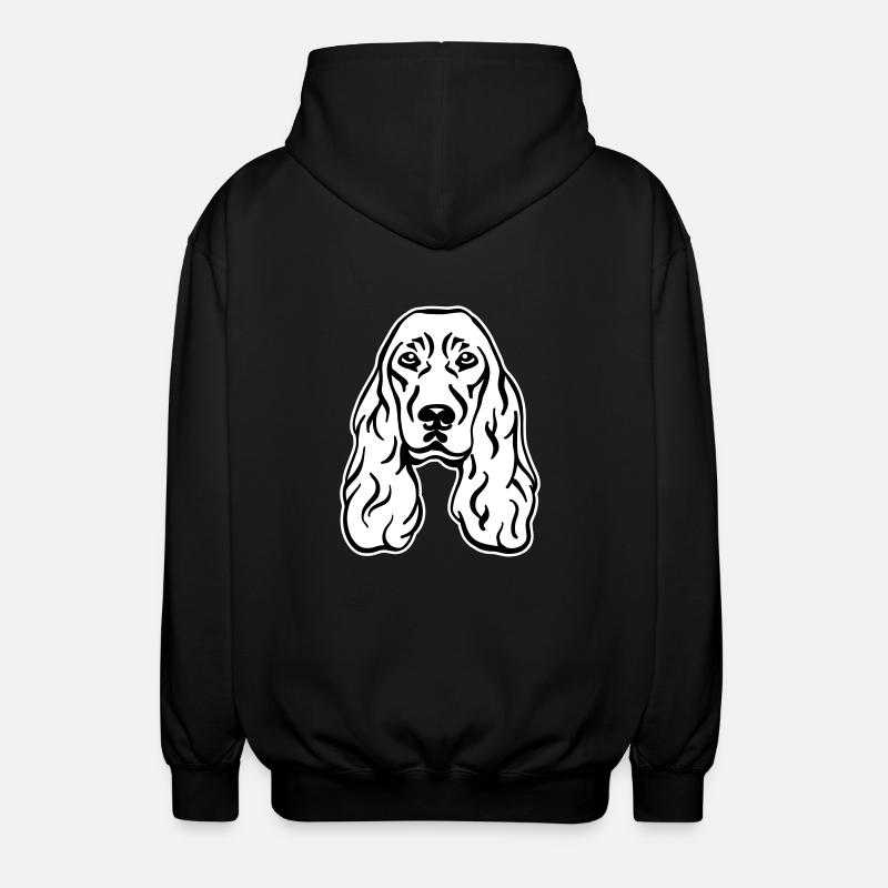 Cocker Spaniel - Unisex Hooded Jacket - black