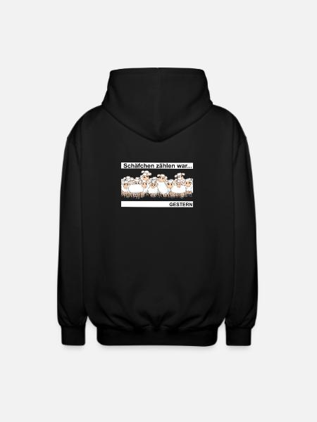 Schäfchen zählen - Unisex Kapuzenjacke - Schwarz