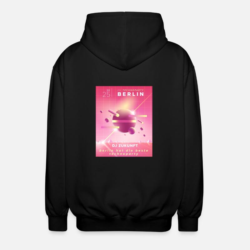 berlin Techno - Veste à capuche unisexe - noir