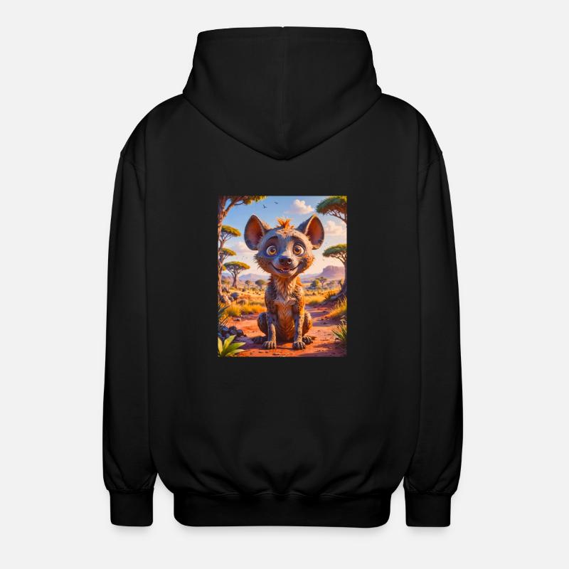 Animaux africains super mignons – Harpie - Veste à capuche unisexe - noir