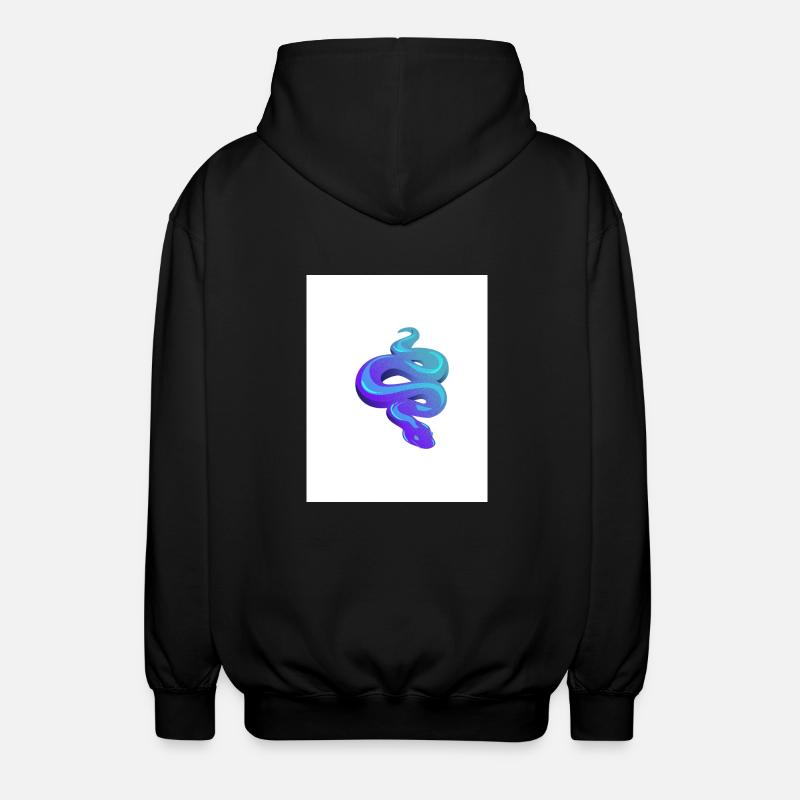 Blue Snake - Unisex Kapuzenjacke - Schwarz