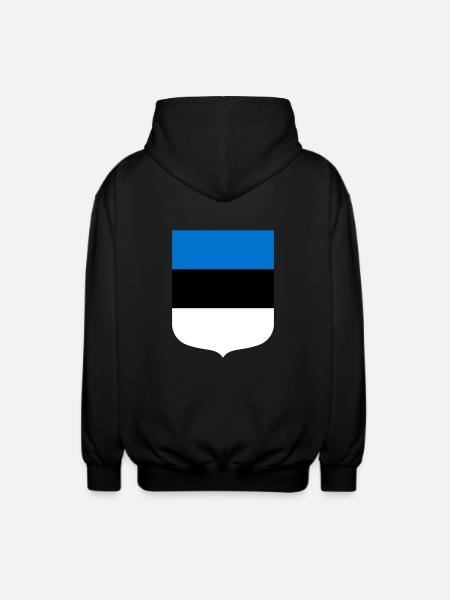 Estland - Unisex Kapuzenjacke - Schwarz