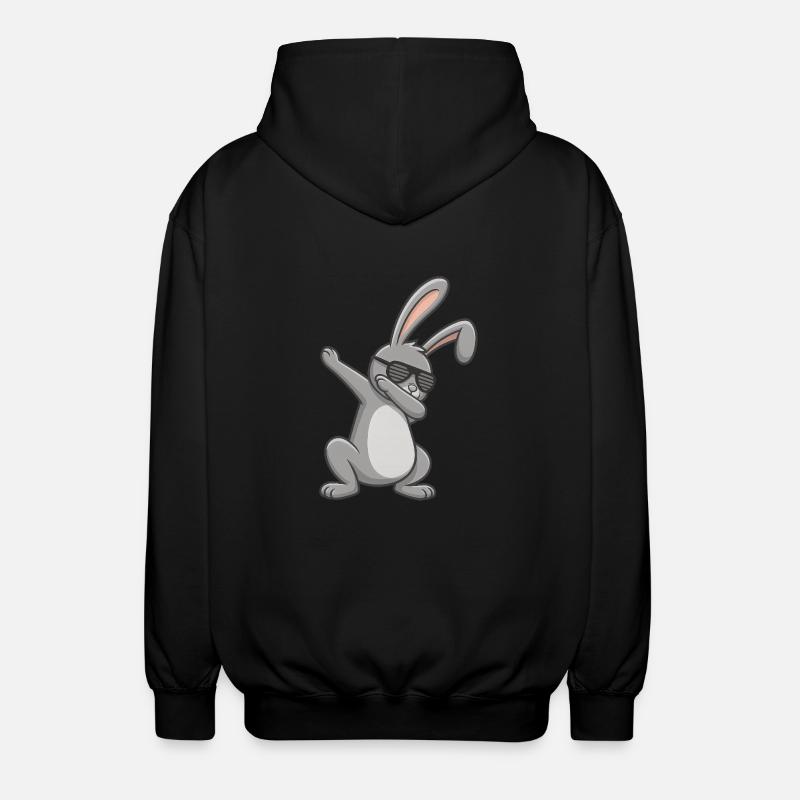 Easter Bunny Dab Easter - Unisex Hooded Jacket - black