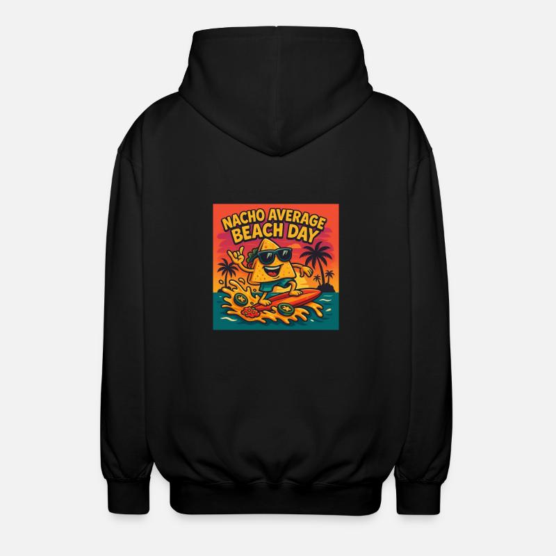 Nacho Average Beach Day Design - Unisex Kapuzenjacke - Schwarz