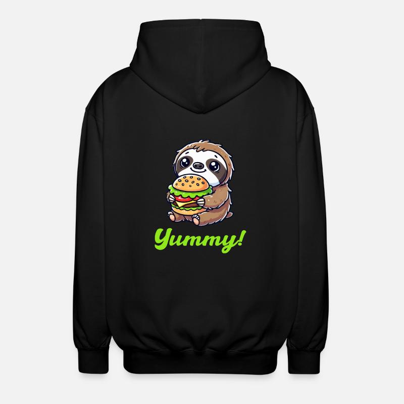faultier burger 1 - Unisex Kapuzenjacke - Schwarz