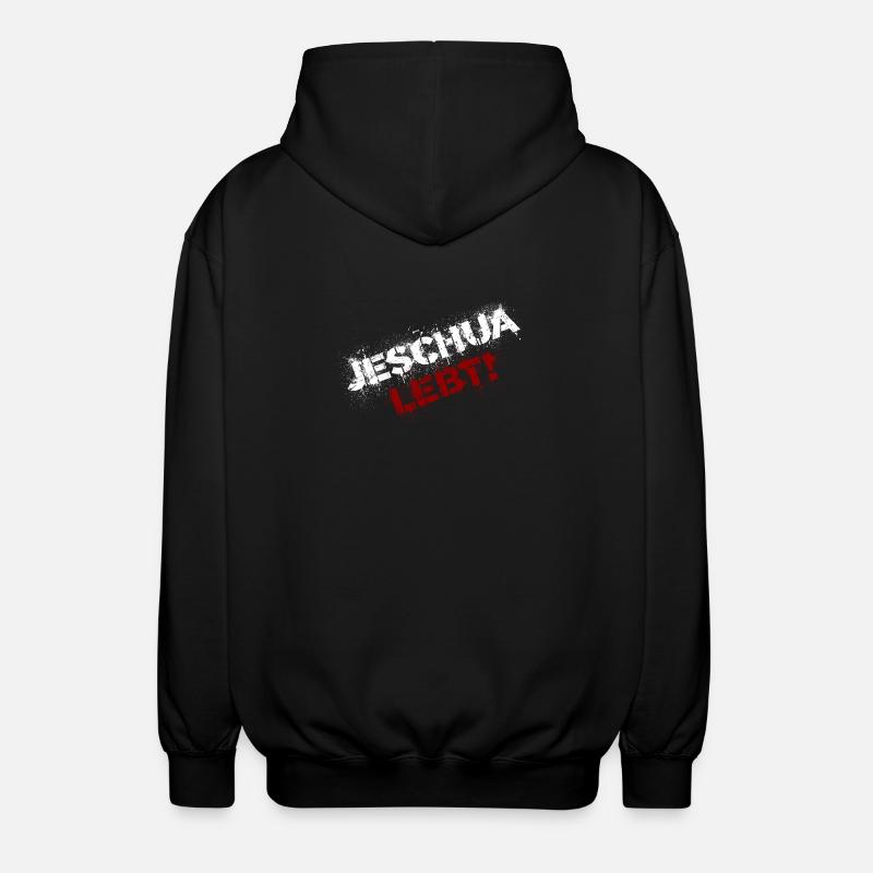 Yeshua vit blanc et rouge - Veste à capuche unisexe - noir