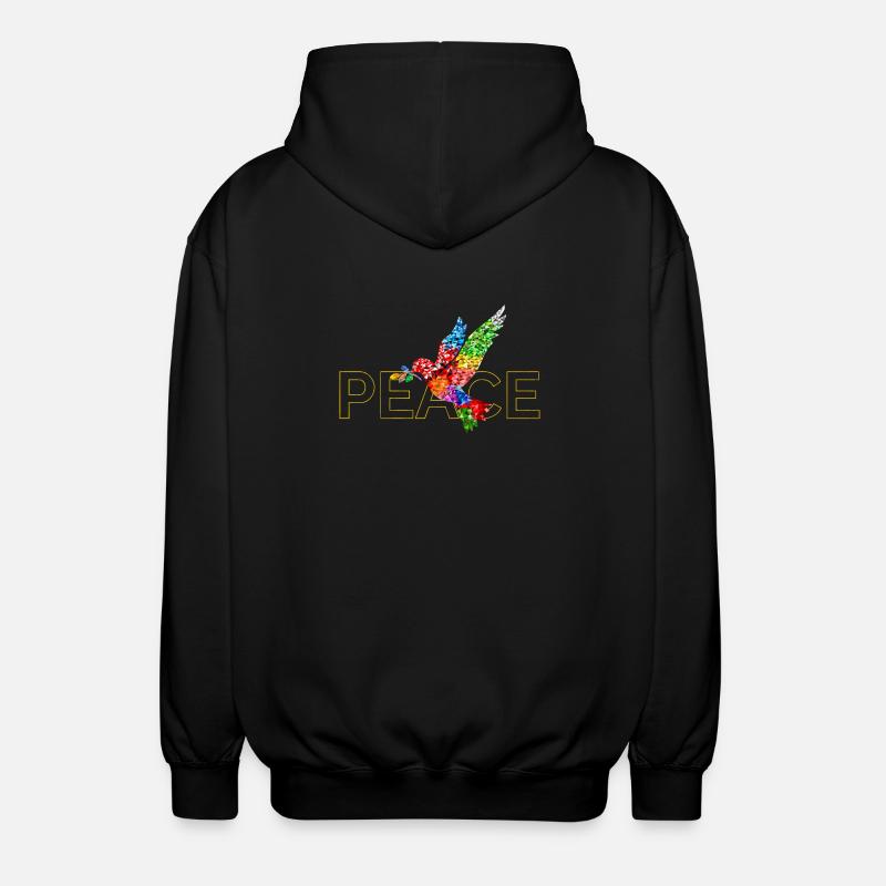 Peace - Unisex Hooded Jacket - black