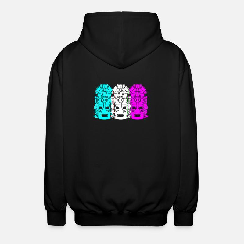 Maya kalender aztec Inka - Unisex Kapuzenjacke - Schwarz