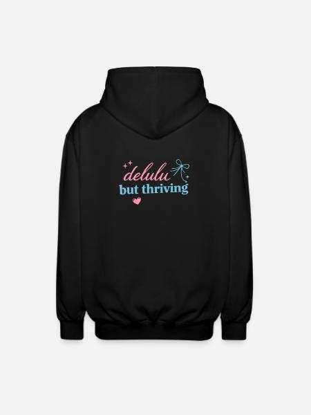 Delhu Thriving Script Logo - Unisex Kapuzenjacke - Schwarz