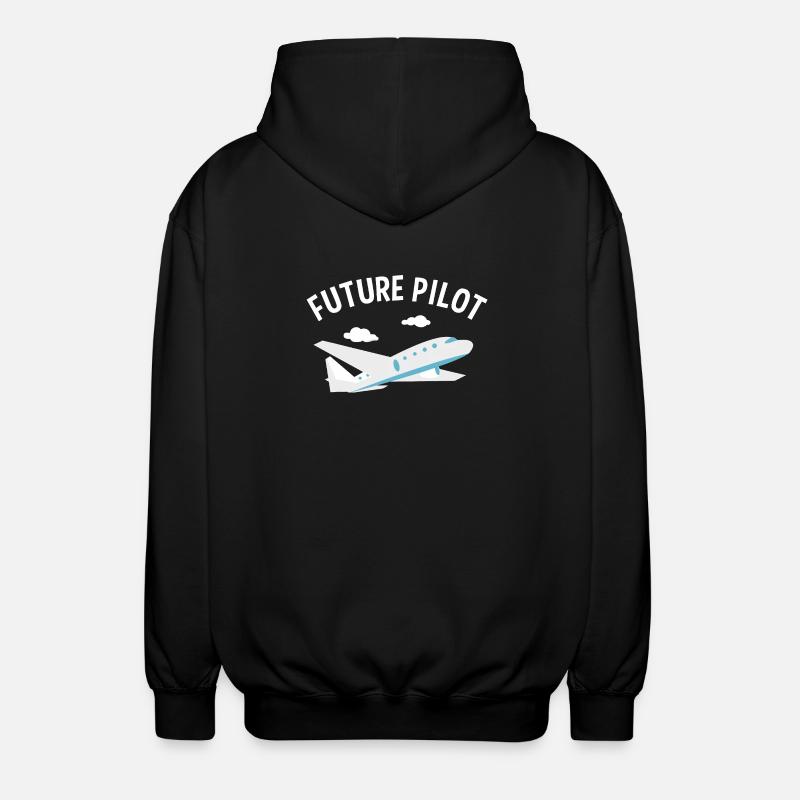 Future Pilot Tee - Unisex Hooded Jacket - black