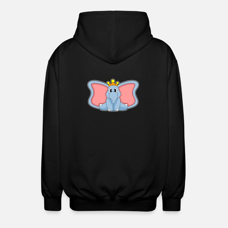 Couronne du roi éléphant - Veste à capuche unisexe - noir