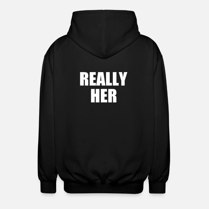 really her - Unisex Kapuzenjacke - Schwarz