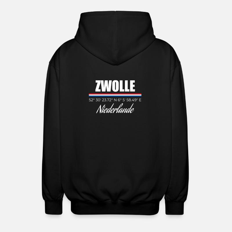 Zwolle - Unisex Kapuzenjacke - Schwarz
