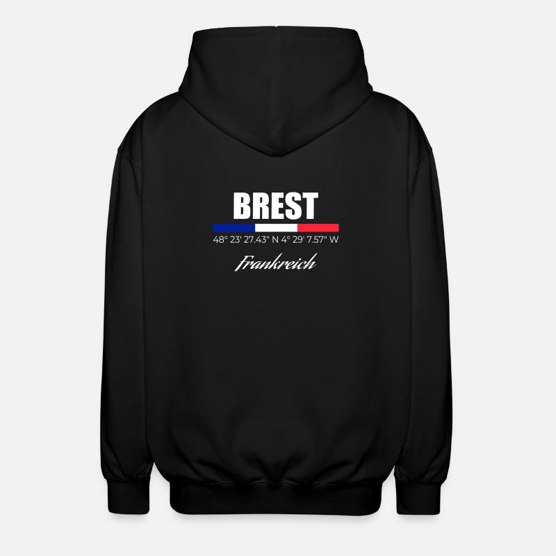 Brest - Unisex Kapuzenjacke - Schwarz