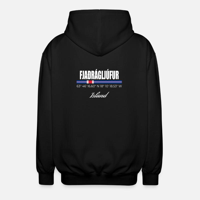 Fjaðrárgljúfur - Unisex Hooded Jacket - black
