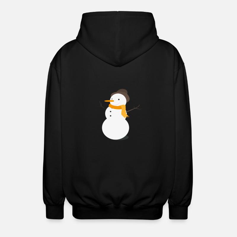 Schneemann - Unisex Kapuzenjacke - Schwarz